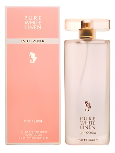 Pure White Linen Pink Coral